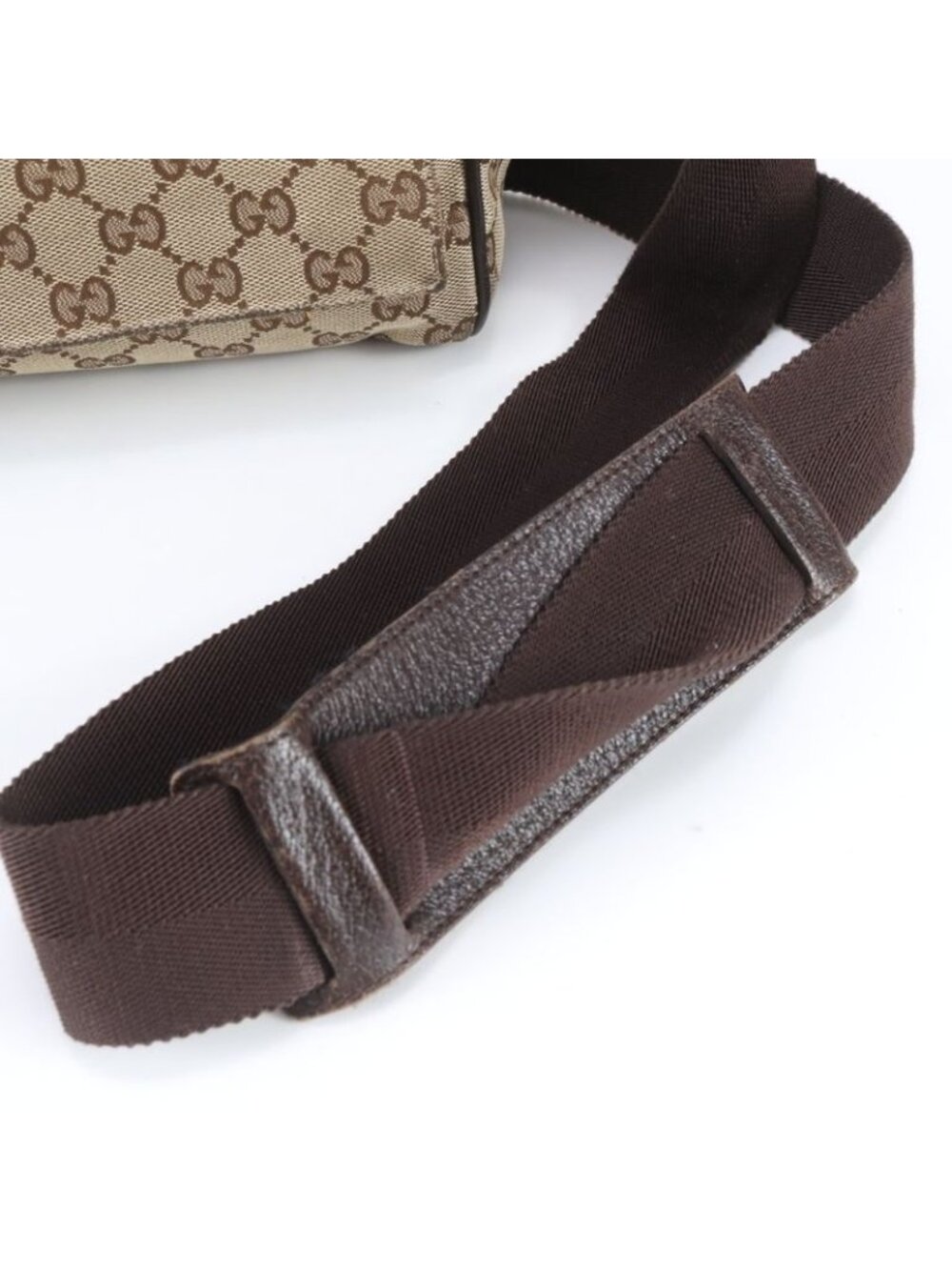 ★SOLD★ Gucci GG Canvas Leather Shoulder Bag Crossbody Messenger Brown - Picture 2 of 9